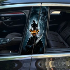 Car Pillar Stickers – Decor for Window/Door Posts, Fashion Design 2Pcs