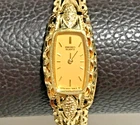 Vintage Seiko Quartz 14K Yellow Gold Japan Ladies Petite Dress Watch Works