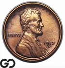 1913-S Lincoln Cent Wheat Penny, Lustrous Choice Unc+