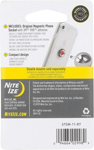 Prise téléphone magnétique originale Nite Ize Steelie 360° monture magnétique - Photo 5 sur 5
