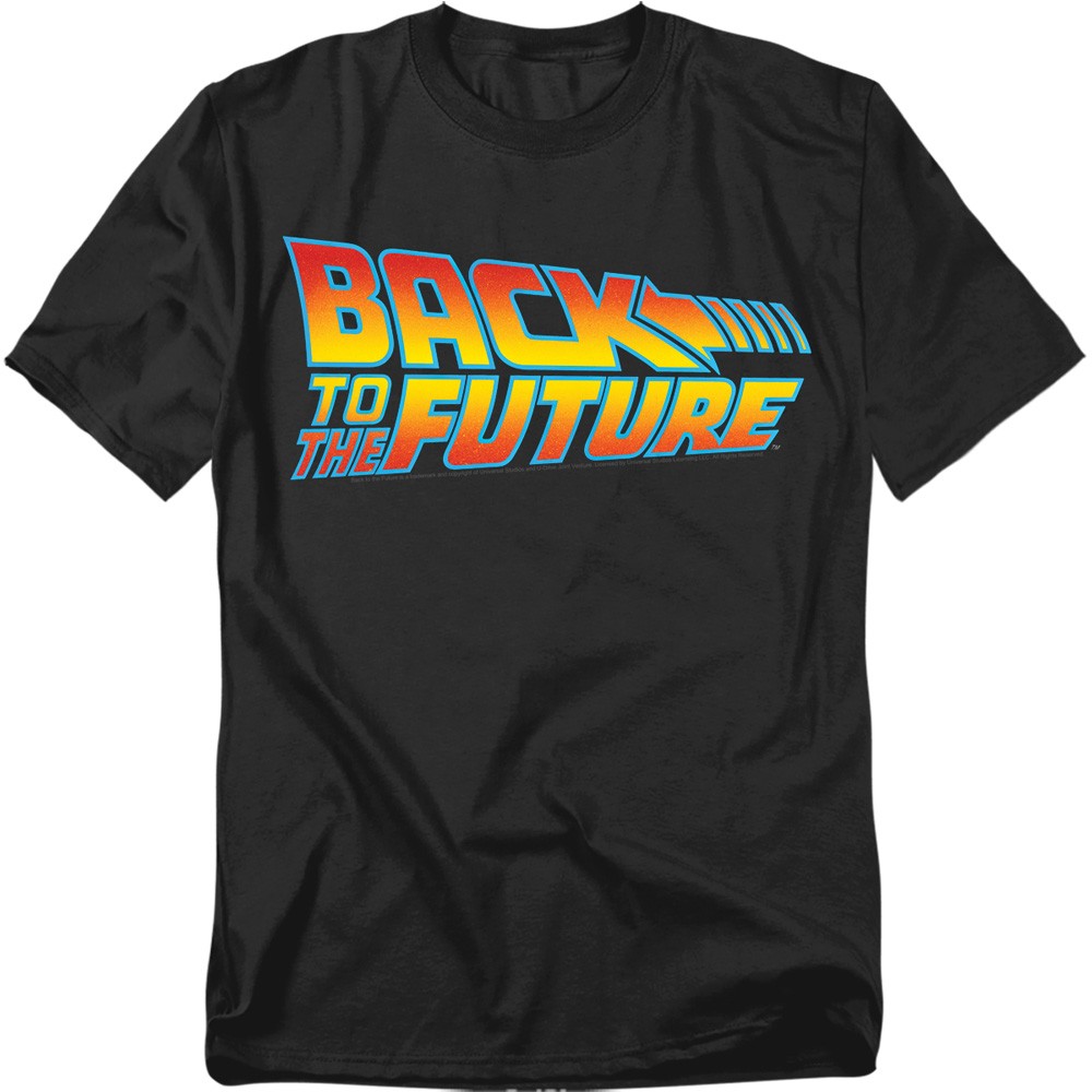 Regreso Al Futuro - Logo - Camiseta De Manga Corta Unisex Para Adultos - Negra