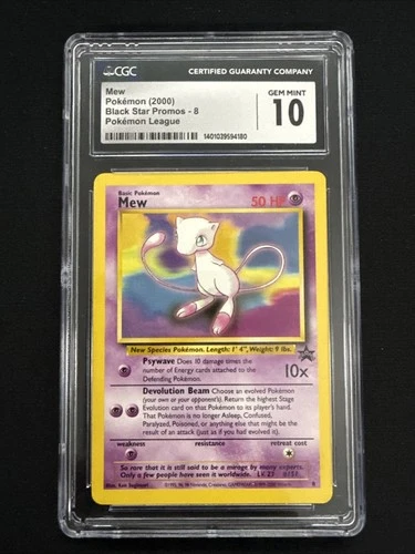 Pokémon Mew #8 Black Star Promos CGC 10 Gem Mint Promo 2000