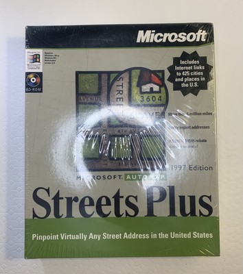 Streets Plus Microsoft Automap 1997 Edition *Sealed* Vintage