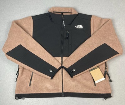 The North Face Retro Denali Jacket Women Sz L Latte Brown Fleece Stand  Collar