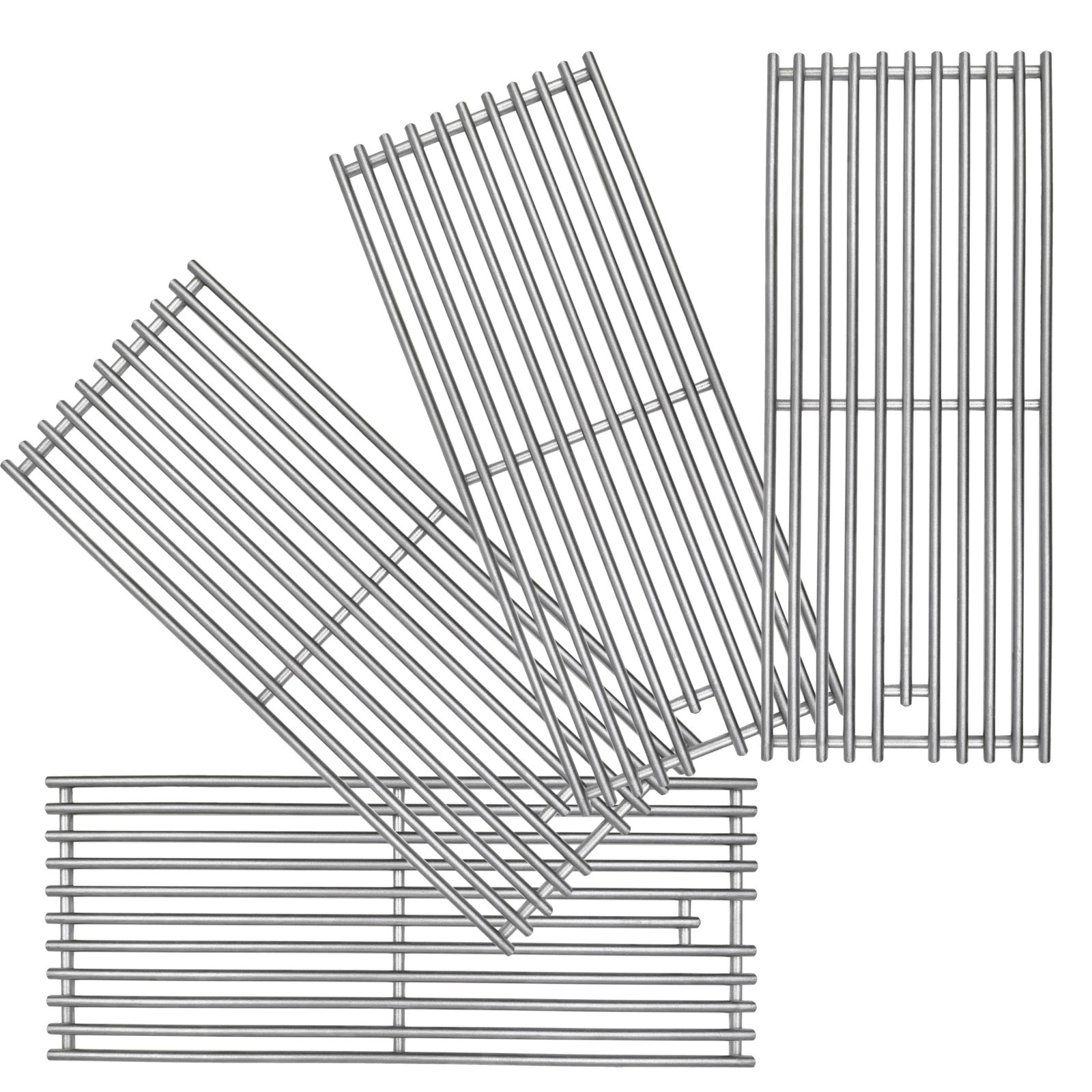 4 PC Heavy Duty Cast Stainless Steel Rod BBQ Grill Grates Replacement Parts for