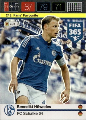 FIFA 365 Adrenalyn XL Panini Card 2015/16 # 243 Benedikt H�wedes FC Schalke 04