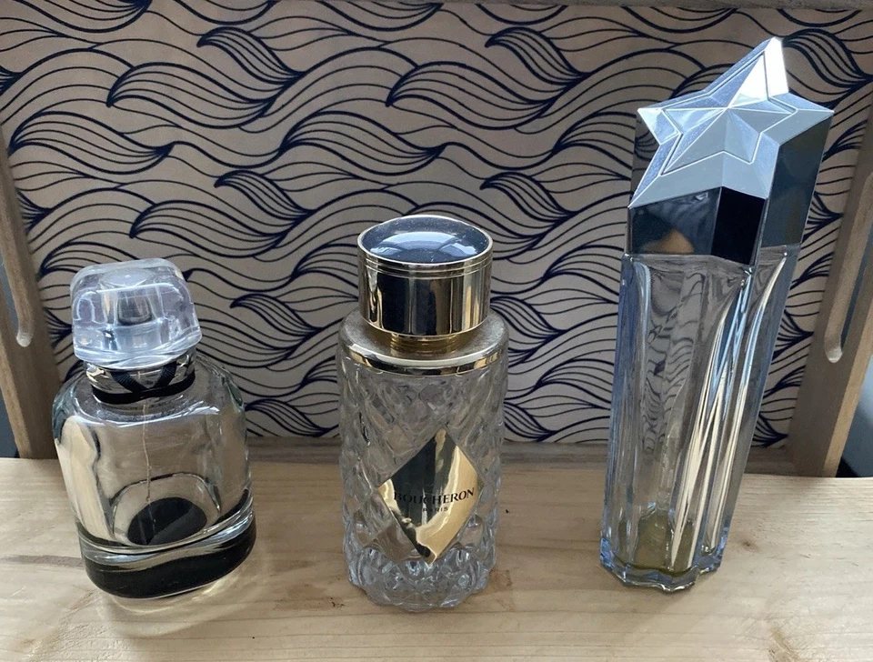 🦋collection Lot De Flacon De Parfum Vide Empty Mugler Boucheron - Photo 1/1