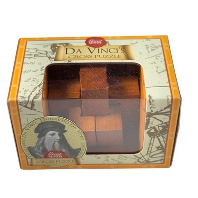 Da Vinci Cross Puzzle Wooden Brain Teaser 3D Burr Puzzle Professor Puzzle NIB