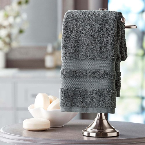 Hotel Premier Collection 100% Cotton Luxury Hand Towel, Zinc - Picture 1 of 3