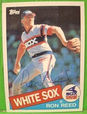 RON REED - SIGNED 1985 TOPPS Baseball Card #221 CHICAGO WHITE SOX MLB 