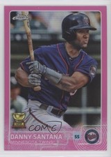 2015 Topps Chrome Pink Refractor Danny Santana #167 u3f
