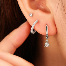 3 Pairs Hoop Earrings Set Dainty Stud Earrings Trendy Small Hypoallergenic Dangl