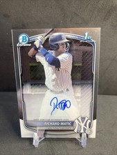 Richard Matic 2025 Bowman Prospects 1st #CPA-RM Auto New York Yankees!!