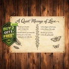 As I Sit in Heaven Butterflies Vintage Metal Tin Sign Wall Decor 8x12