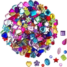 JPSOR 600Pcs Gems Jewels for Crafts, Acrylic Flatback Rhinestones for Halloween 
