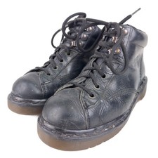 Y2K Dr Martens 8287 Chunky Black Leather Made in England Ankle Boots Size 6 UK