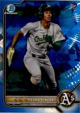 Pedro Pineda 2022 Bowman Draft Chrome Sapphire #BDC-181 Oakland Athletics