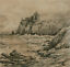 miniature 2  - A. Ogilvie - 1905 Pen and Ink Drawing, Tantallon Castle