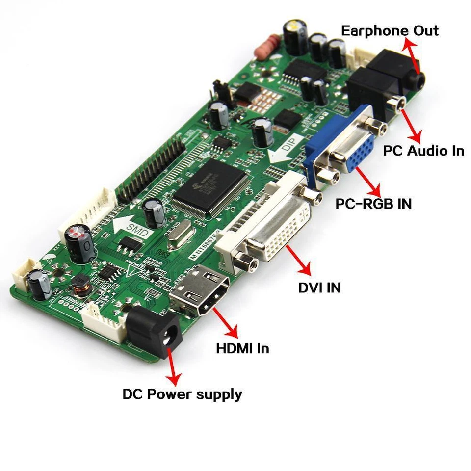 M.NT68676 HDMI DVI VGA LCD controller board kit for G121SN01 V0 V1 800X600 12.1" - Bild 3 von 4