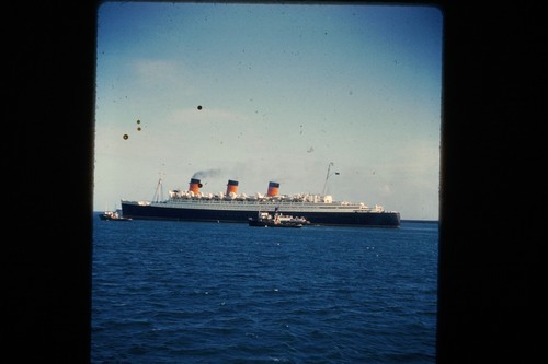 R154 Queen Mary Ocean Luxury Liner Cruise Ship Realist 3D Stereo Slide Photo