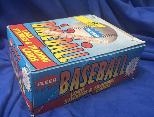 Pegatinas y tarjetas coleccionables con logotipo de béisbol Fleer 1990 MLB 36 paquetes nuevos sellados en caja - Imagen 3 de 6