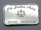 SALUTE TO AMERICAN INVENTORS T. EDISON 1 OZ.999FINE SILVER BAR THE JUSTICE MINT