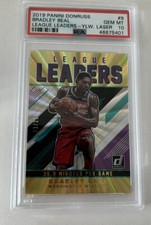 2019-20 Donruss League Leaders Holo Yellow Laser /25 Bradley Beal PSA 10 #9