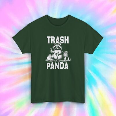 Trash Panda T-Shirt | Raccoon Eating Garbage Graphic | Humorous Tee | S-5XL