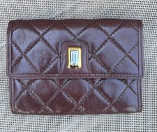 Rare Vintage Judith Leiber Mini Wallet Chocolate Soft Leather Brown Mint 