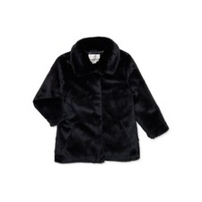 Urban Republic X2319 Girls Black Faux Fur Coat Size Large 14/16