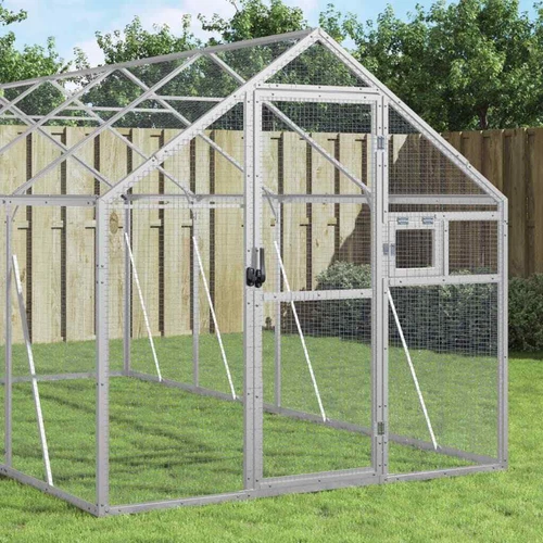Voliere Vogelkäfig Vogelvoliere Freilaufgehege Vogelhaus Aluminium vidaXL - Bild 4 von 49