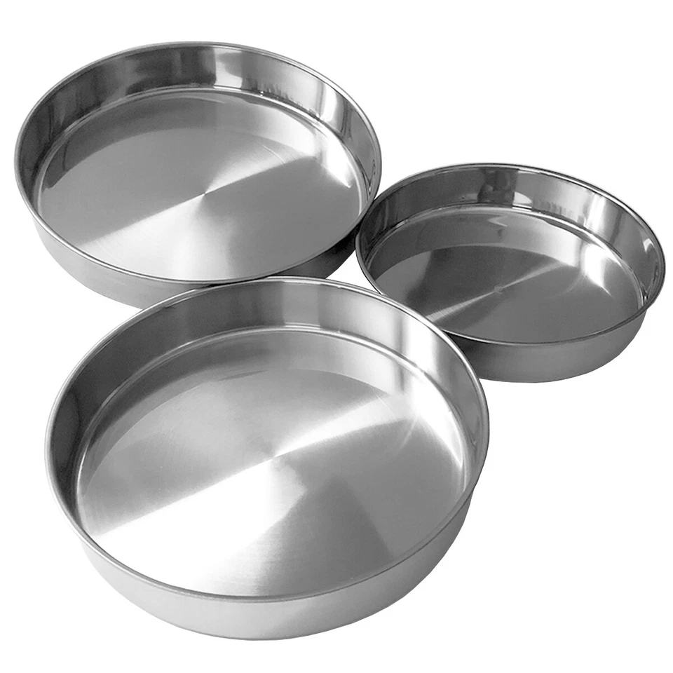 Backofenblech 28/32/36 cm 3er-Set Edelstahl Backblech Backform Blech Tepsi - Bild 3 von 3