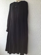 Lanvin Black Wool Babydoll Cut Bow Accent Coat. France Sz 42/44