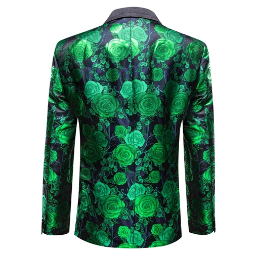 Para Hombres Floral Esmoquin Cena Chaqueta Calce Regular Chal Solapa Paisley Baile de graduación Fiesta Traje - Imagen 18 de 236