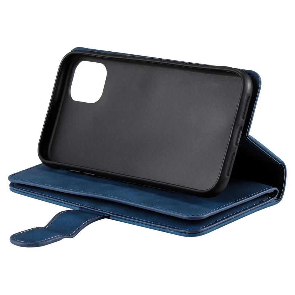 For iPhone 16e 15 14 13 12 11 XR XS Max Magnetic Leather Flip Bling Case+Strap - Image 4 of 4