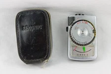 Sekonic Micro-Leader Light Meter in Vintage Leather Case. NOT TESTED, AS-IS