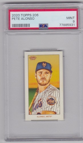 Tarjeta de béisbol 2020 Topps 206 Pete Alonso PSA 9 - Mets # sin número