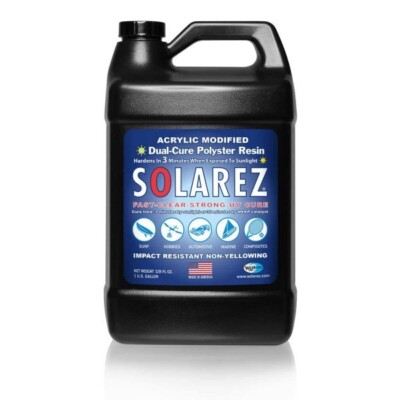 SOLAREZ UV Cure Acrylic Modified Polyester Resin Gallon Surfboard Manufacturing