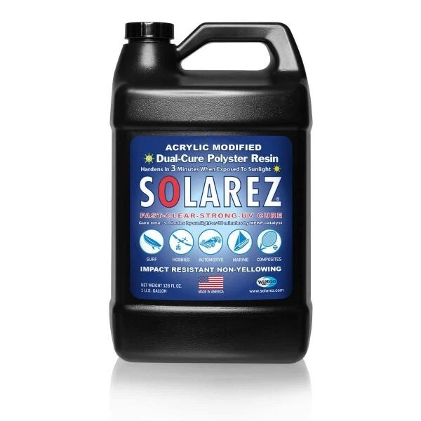 SOLAREZ UV Cure Acrylic Modified Polyester Resin Gallon Surfboard Manufacturing