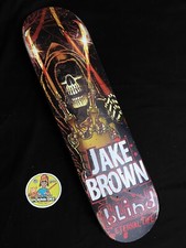 RARE Jake Brown Vintage Blind Skateboard Deck Eternal Life Reaper In Flames