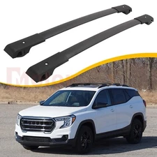 US Stock Black Cross Bar for GMC Terrain 2018-2024 Roof Rack Rail Aluminum