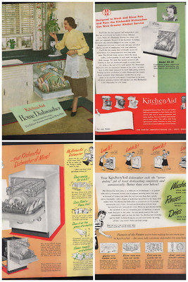 KITCHENAID DISHWASHER BROCHURE ATOMIC RANCH MID CENTURY