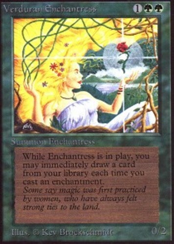 [1x] Verduran Enchantress Played, English Unlimited Edition MTG Magic