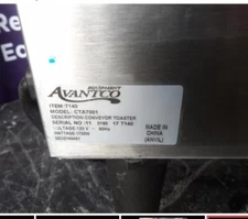 Avantco Toaster Oven. CTA 7001. Very Clean.