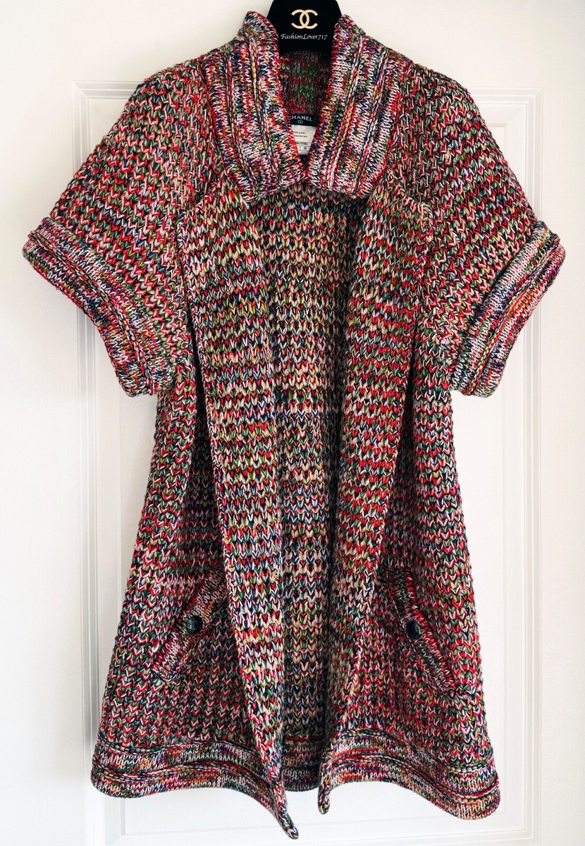 テレビ CHANEL 13A RUNWAY CHANEL MULTICOLOR WOOL CARDIGAN SWEATER 36 | eBay