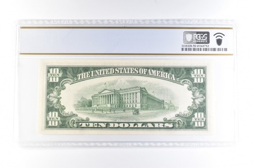 1950 A $10 St Louis MO FRN Fr#2011-H Choice AU 58 PPQ PCGS *6066 - Picture 2 of 3