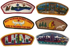 Lot of Michigan Councils 1/2 Dozen BSA CSPs Mint CSP (BHP1861)