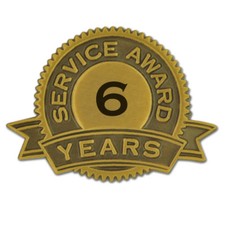 PinMart's 6 Years of Service Award Lapel Pin