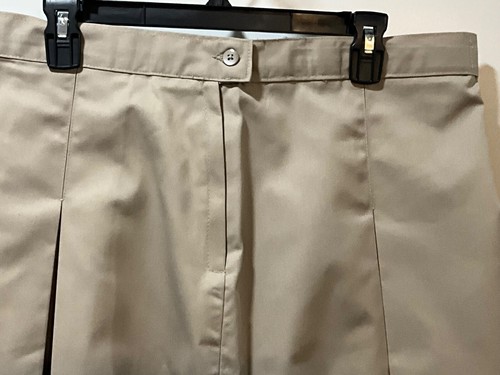 A+ FABRICS GIRLS TAN KHAKI SCHOOL UNIFORM POLY/COTTON SKIRT SIZE 34 NWOT’S - Picture 7 of 10