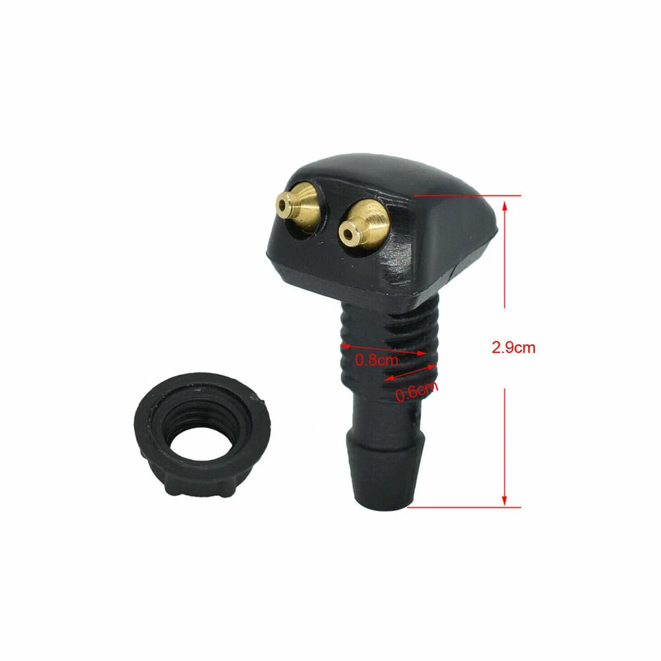 2x Auto Car Windshield Washer Nozzle Wiper Water Spray Jet Adjustable Sprinkler — 第 4/4 张图片